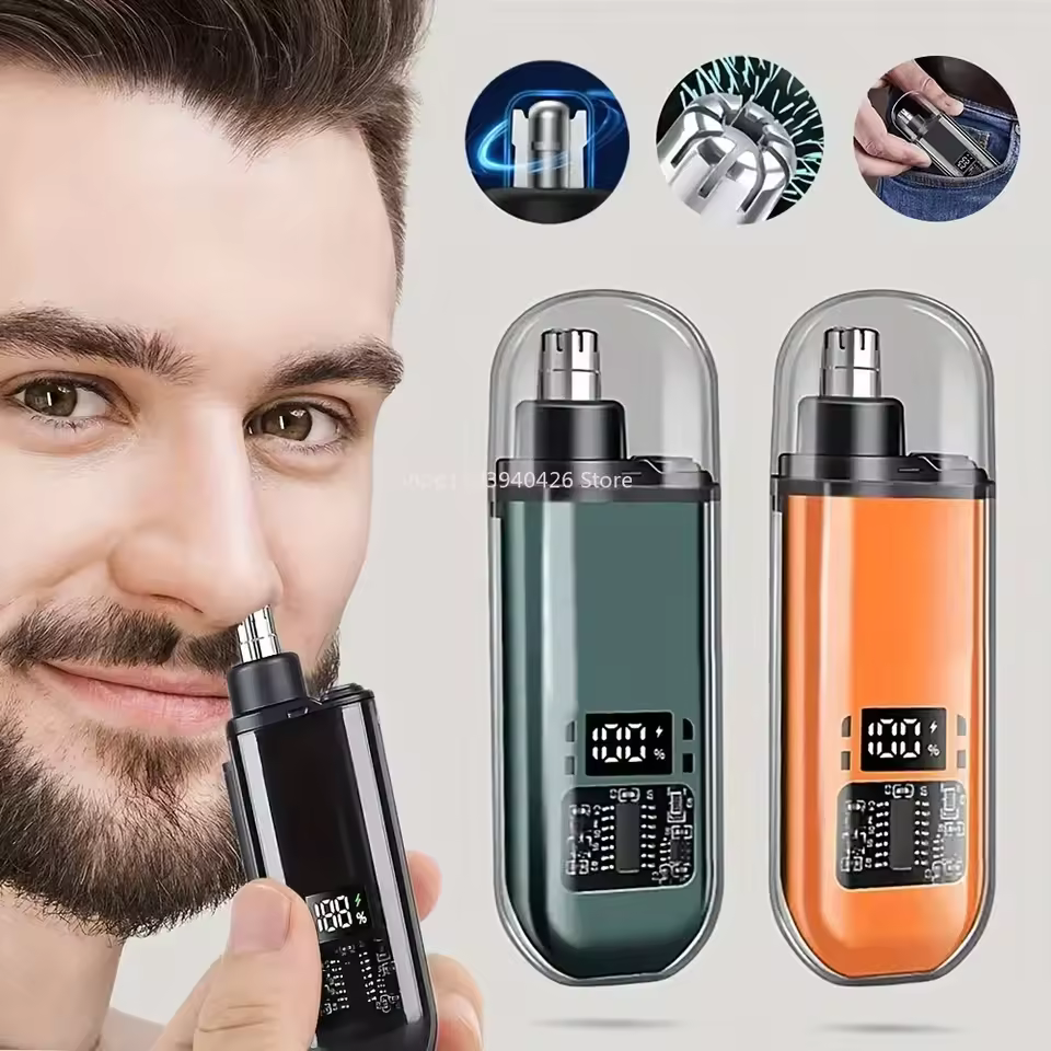 מכונת גילוח USB קומפקטית לאף ואוזניים